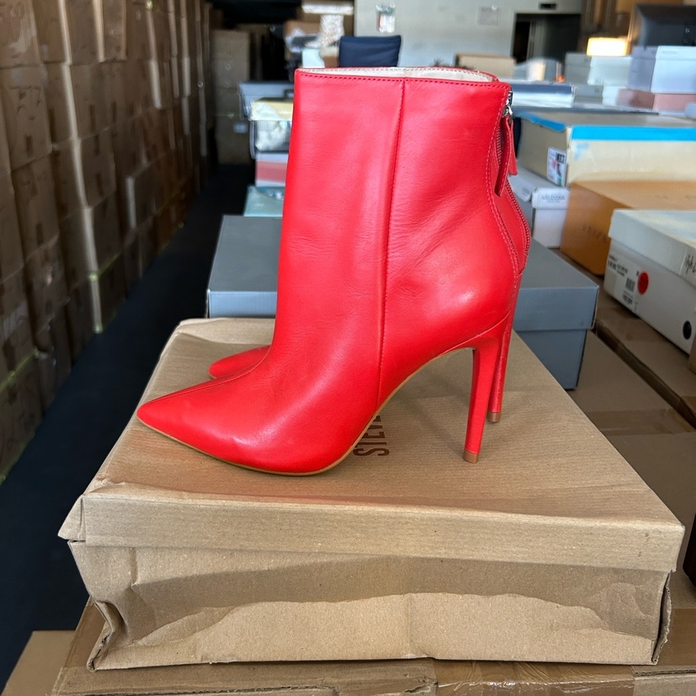 Steve Madden Red Heeled Ankle Boots